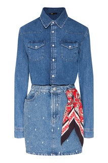 Синее джинсовое платье Maje