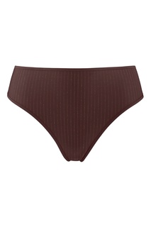 Высокие коричневые стринги с плетением Marlies Dekkers