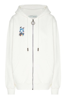 Белое худи из трикотажа Off White