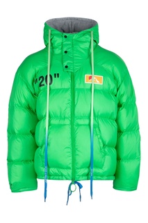 Зеленый пуховик оверсайз Off White