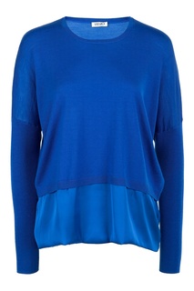 Комбинированный синий джемпер Liu Jo