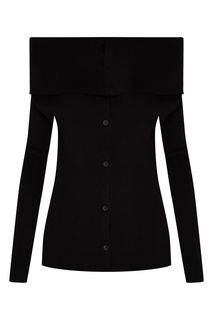 Черный джемпер с открытыми плечами Unravel Project