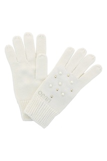 Белые перчатки с заклепками Liu Jo