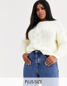 Кремовый вязаный джемпер Vero Moda Curve