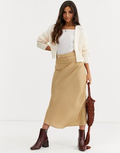 Юбка миди из сатина Free People Normani-Золотой