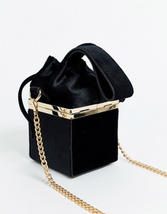 Черная бархатная сумка-футляр с золотистой цепочкой Liars & Lovers-Черный