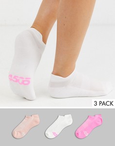 Набор из 3 пар спортивных носков с антибактериальной обработкой ASOS 4505-Розовый