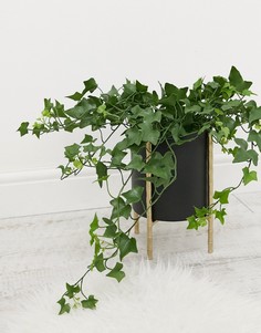 Черная/золотистая подставка для растений River Island-Черный