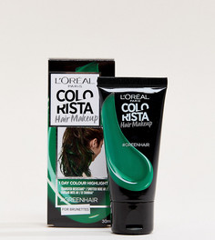 Временная краска для темных волос цвета "Green" LOreal Paris Colorista Hair Makeup-Зеленый цвет