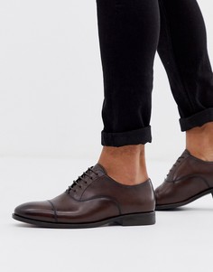 Коричневые кожаные ботинки Office-Коричневый