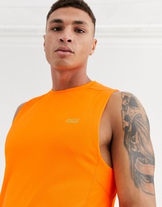 Оранжевая спортивная футболка без рукавов из быстросохнущей ткани ASOS 4505 icon-Оранжевый