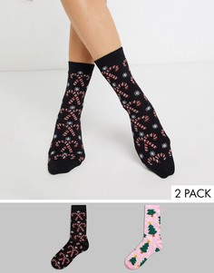 Набор из 2 пар новогодних носков Monki-Мульти