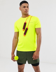 Спортивная футболка из быстросохнущей ткани неоново-желтого цвета ASOS 4505-Желтый