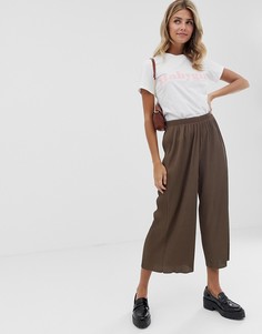 Плиссированные кюлоты ASOS DESIGN-Серый