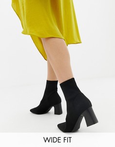 Черные ботильоны для широкой стопы RAID-Черный