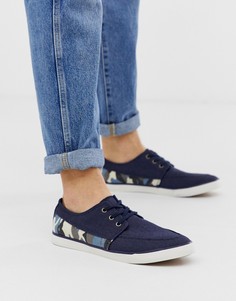 Темно-синие кеды с камуфляжным принтом Dunlop-Темно-синий