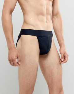 Черные трусы-танга для плавания ASOS DESIGN-Черный