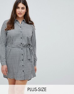 Платье-рубашка в клеточку AX Paris Plus-Мульти