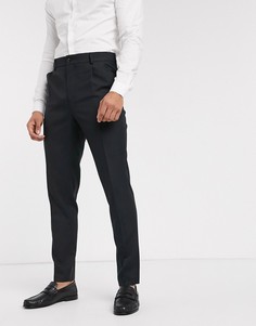 Черные строгие премиум-брюки с завышенной талией Jack & Jones-Черный