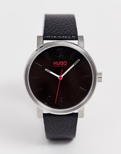Наручные часы с кожаным ремешком HUGO 1530115 Rase 42 мм-Черный