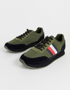 Кроссовки для бега цвета хаки Tommy Hilfiger-Зеленый