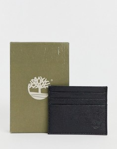 Черная кожаная визитница с эмблемой Timberland-Черный