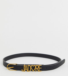 Ремень для джинсов с надписью \"Jadore\" эксклюзивно от My Accessories - London-Черный