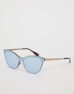 Синие солнцезащитные очки "кошачий глаз" Ray Ban-Голубой