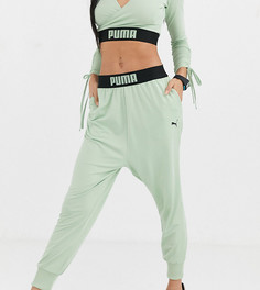 Зеленые драпированные спортивные брюки Puma эксклюзивно для ASOS-Зеленый