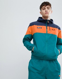 Зеленая спортивная куртка со вставками колор блок ellesse Mattar-Зеленый