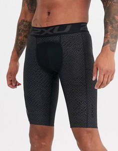 Компрессионные шорты с принтом 2XU-Черный