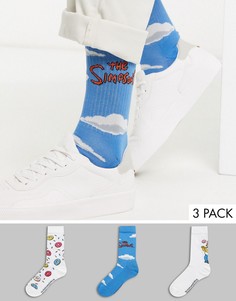 3 пары спортивных носков с принтом ASOS DESIGN-Мульти