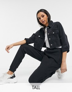 Черные oversize-джоггеры в рубчик Missguided Tall-Черный