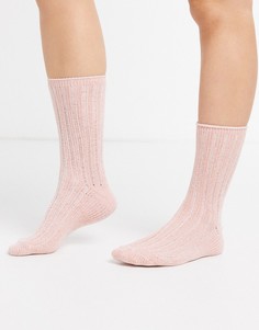 Розовые носки в рубчик Womensecret-Розовый Women'secret