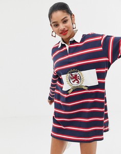 Платье в стиле регби с логотипом Tommy Jeans capsule-Синий