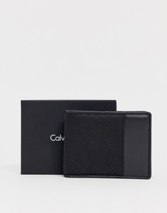 Бумажник с отделением для мелочи и логотипом Calvin Klein-Черный