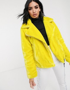 Куртка с отделкой искусственным мехом Juicy Couture-Желтый