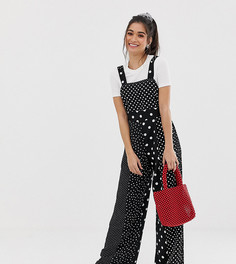 Комбинезон в горошек Miss Selfridge Petite-Черный