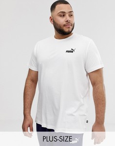 Белая футболка с логотипом Puma Plus Essentials-Белый