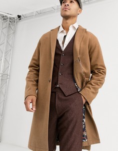 Пальто-кокон с добавлением шерсти Harry Brown-Коричневый