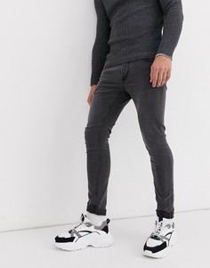 Серые супероблегающие джинсы Only & Sons-Серый