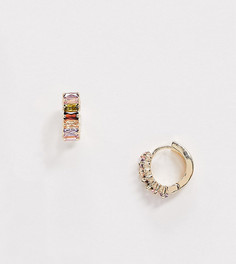 Позолоченные серьги-кольца Reclaimed vintage inspired-Золотой