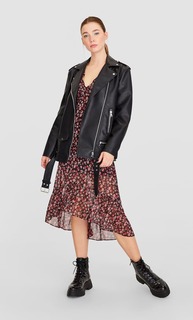 Платье миди с принтом Stradivarius