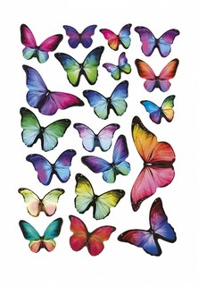 Наклейка декоративная Decoretto Цветные бабочки