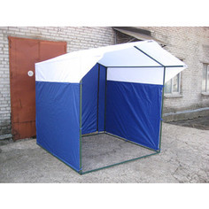 Палатка торговая Митек Домик 3,0х1,9 (разборная)(синий/желтый)