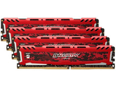 Модуль памяти Crucial Ballistix Sport LT DDR4 UDIMM 2400MHz PC4-19200 CL16 - 32Gb Kit (4x8Gb) BLS4K8G4D240FSEK