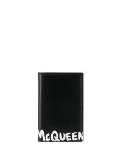 Alexander McQueen складной картхолдер с принтом граффити