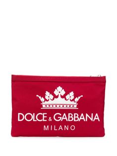 Dolce & Gabbana клатч-конверт с логотипом