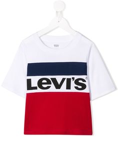 Levis Kids футболка с контрастными полосками и логотипом