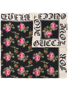 Gucci шарф с принтом Blooms